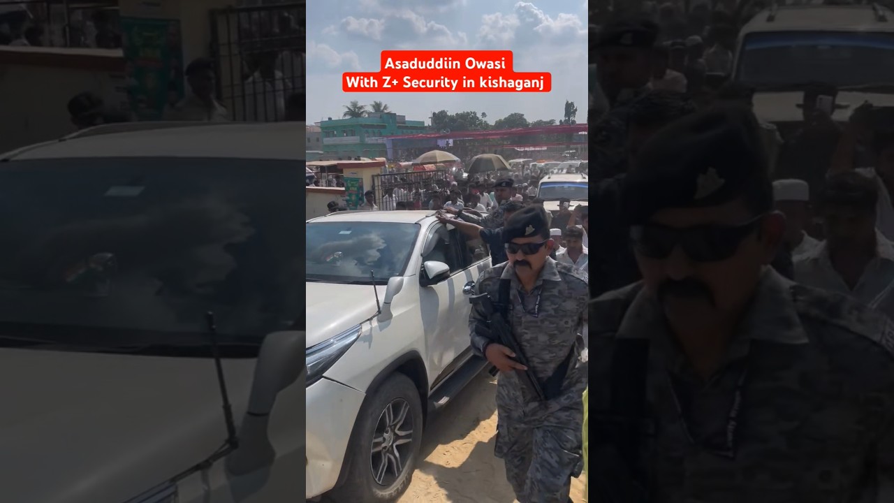 Asaduddiin Owasi With Z+ Security in kishaganj Bihar #voiceofaimim #aimim #asaduddinowaisi