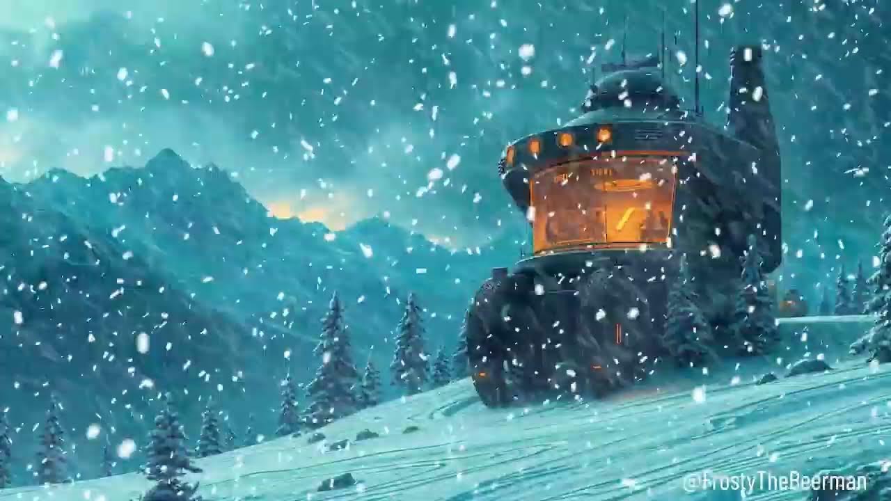 Abandoned Outpost On A Snowy Evening  ❄️ Relaxing Ambience ❄️ ASMR