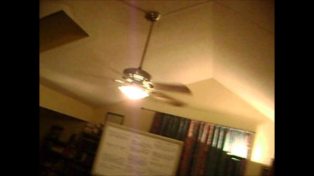 Ceiling fans in the church running at night