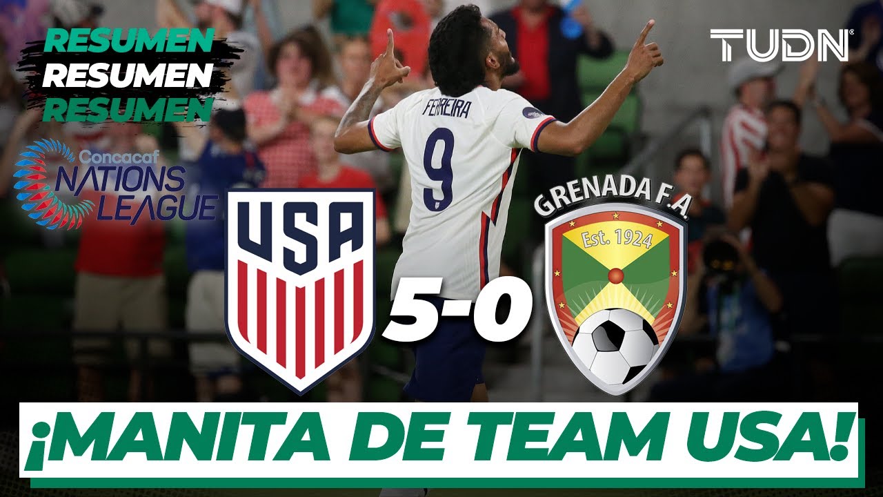 Resumen y goles | Estados Unidos 5-0 Granada | Nations League 2022 | TUDN