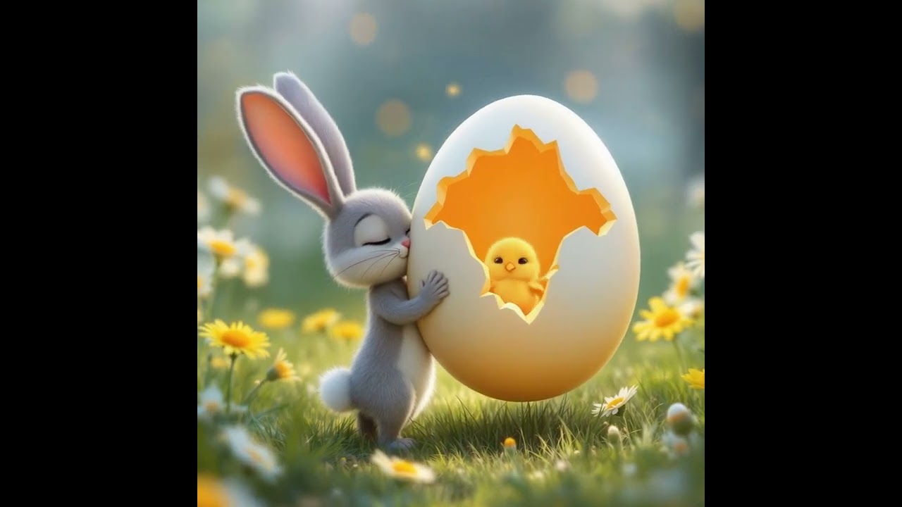 Aranyos h&uacute;sv&eacute;ti nyuszi &eacute;s csibe (vide&oacute;) | Cute Easter Bunny and Chick (video)  #easter #funny