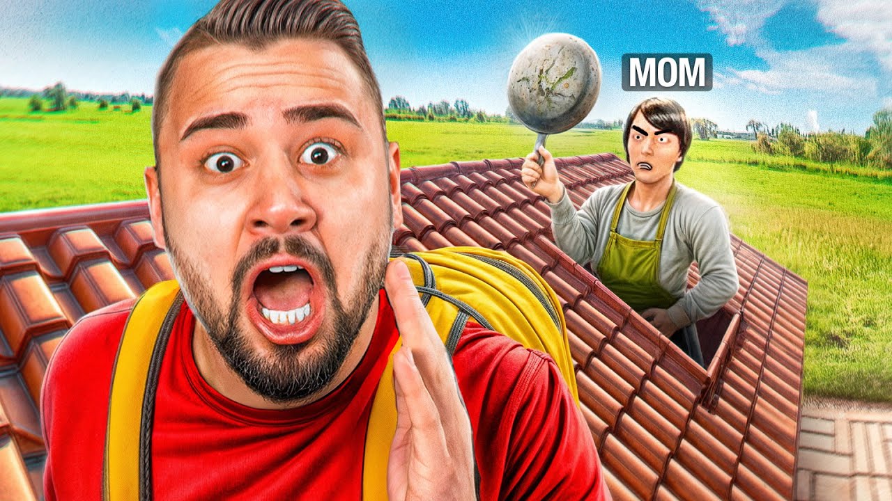Aus dem DACHBODEN FLÜCHTEN vor BÖSER MUTTER! (Schoolboy Runaway)