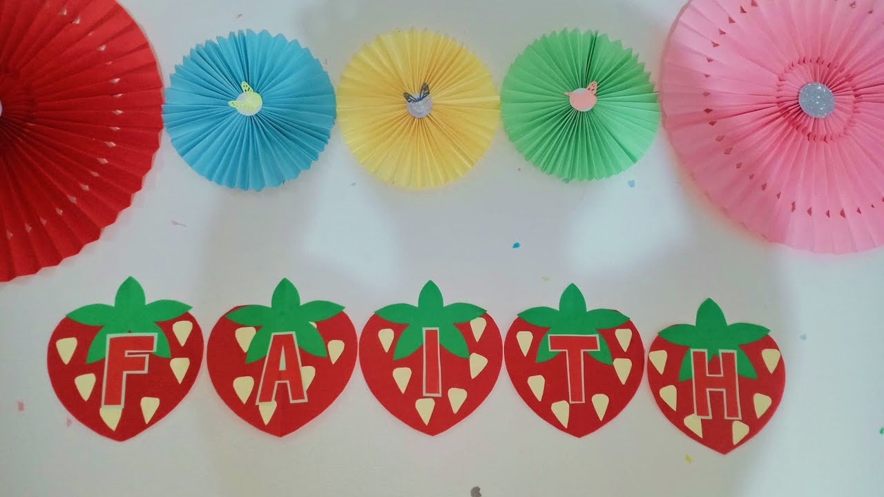 #birthdaybanner #strawberrycraft #personalizedcraft   PERSONALIZED BIRTHDAY BANNER 🍓🍓🍓🌿🌿🌿