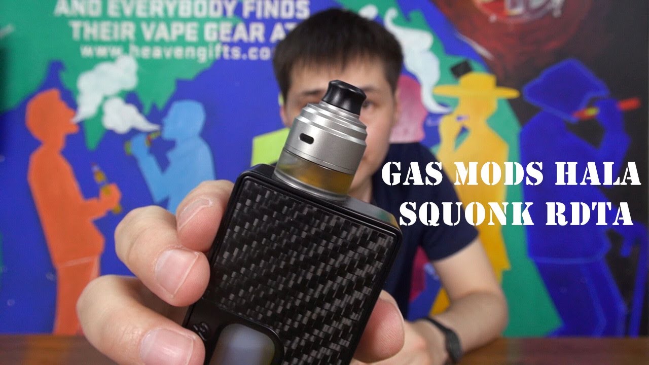 Gas Mods Hala Squonk RDTA unboxing and coil placement