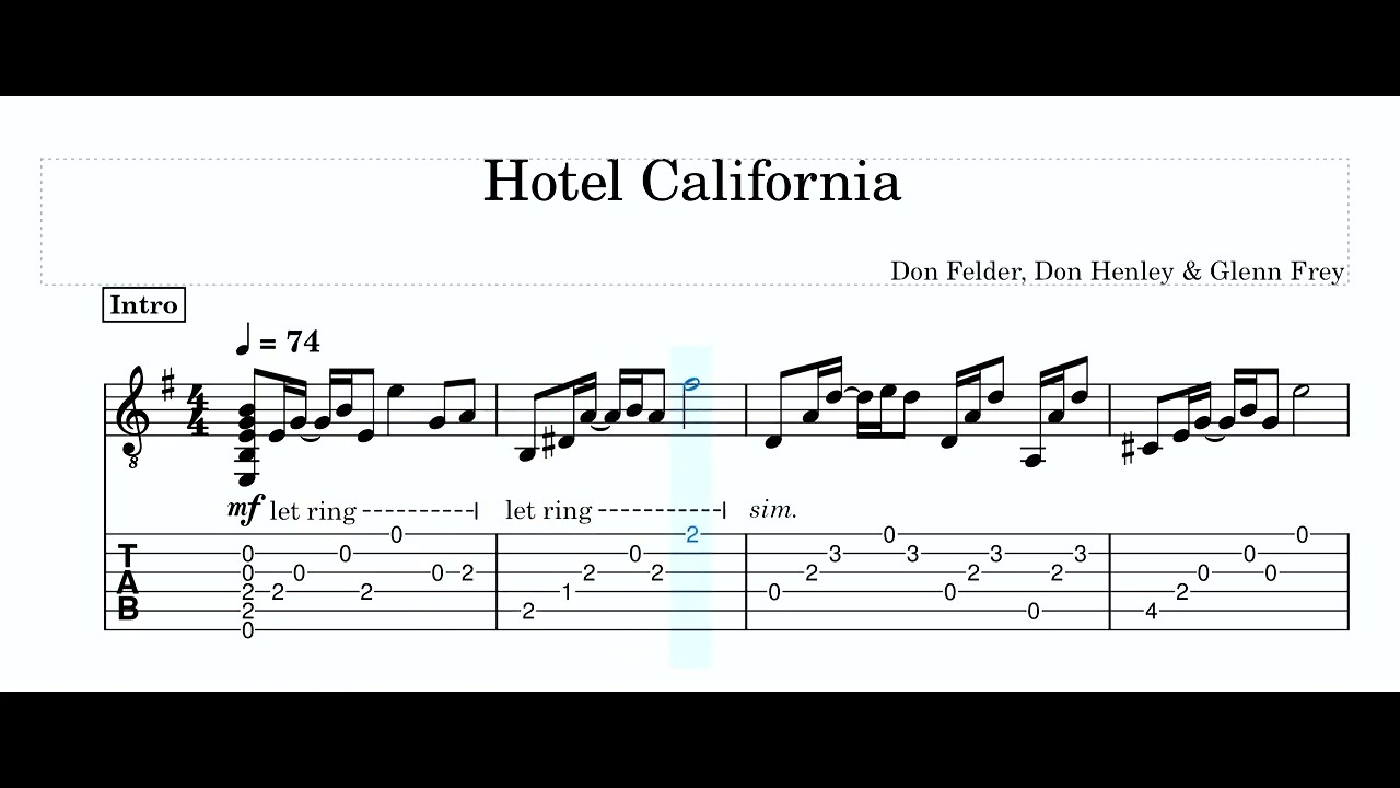 Hotel California- Eagles- Trinity College London - Acoustic Guitar Grade 3
