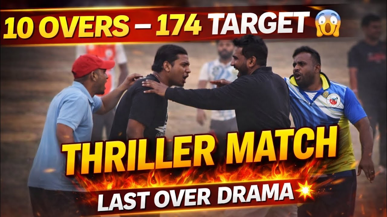 10 Overs – 174 Target 😱 | Last Over Me 12 Run | Full Jagda 🔥