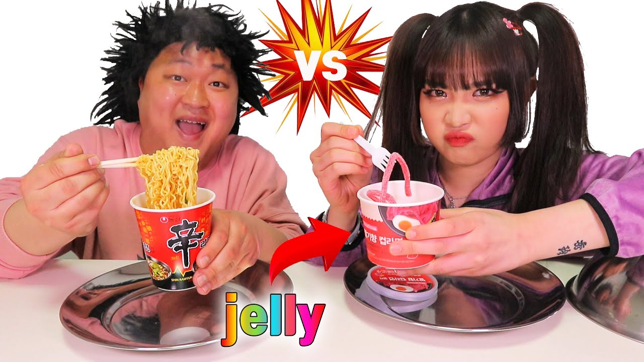 도깨비 VS 산범 복불복 먹방대결😂🥩🍜🍦🤨~~~!
