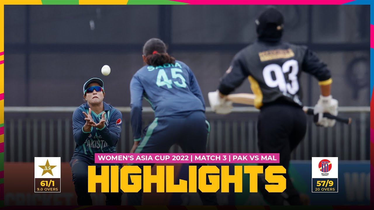 ACC | Women's Asia Cup 2022 | Match 3 | Pakistan vs Malaysia