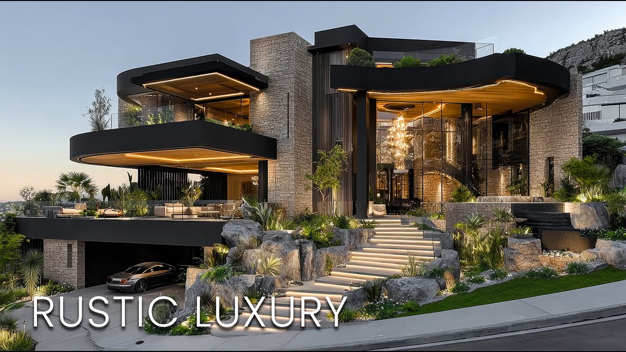 Suburban Rustic-Refined Luxury Mansion: Fusing Minimalism and Warm Natural Textures