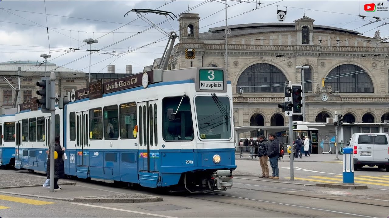ZÜRICH   🇨🇭 |  Strassenbahn Zürich  |  Schweiz Bretagne Fernsehen