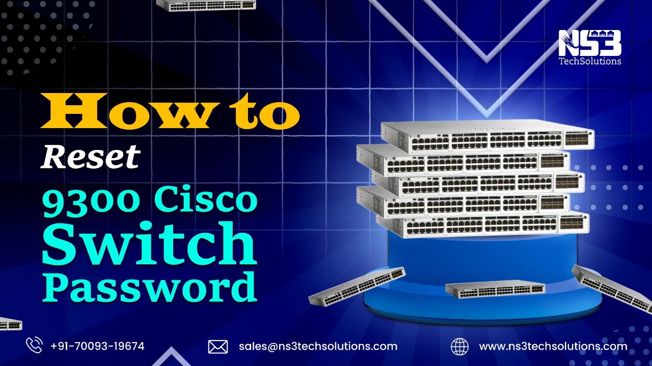9300 Cisco switch password reset #ns3techsolutions #networkengineer #ciscoswitch #networksecurity