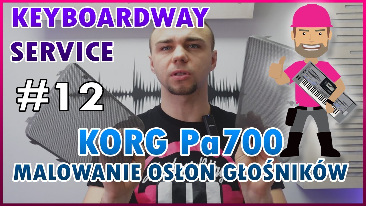KEYBOARDWAY SERVICE #12 - KORG PA700 / PA1000 MALOWANIE OSŁON GŁOŚNIKÓW + FOLIE OCHRONNE