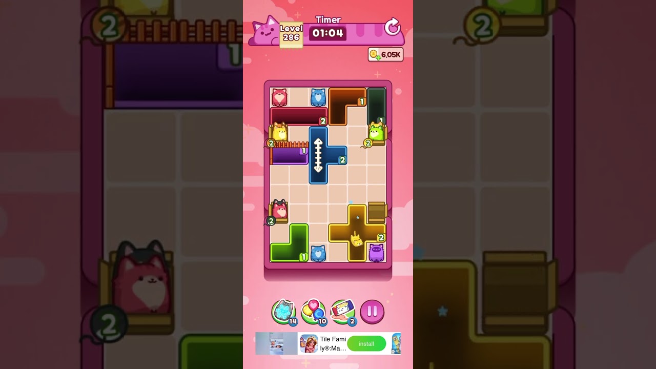 DROP THE CAT level 286 #games #gaming #gameplay