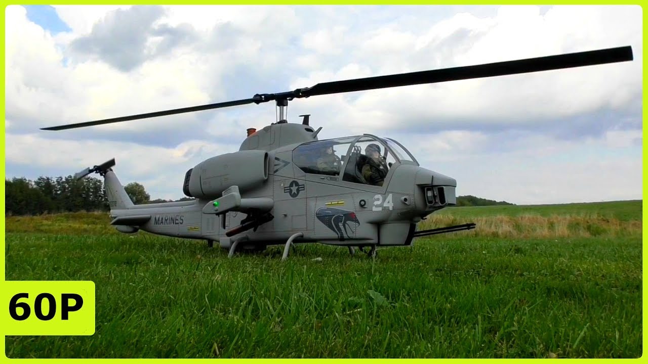 AMAZING XL RC SCALEFLYING SUPERSCALE COBRA AH-1W ELECTRICAL FLIGHT DEMONSTRATION