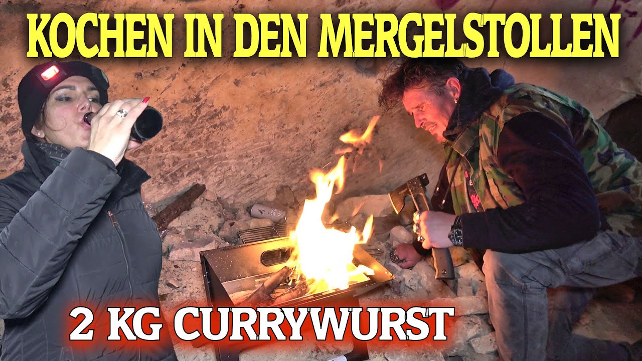 Nachts im Mergelstollen kochen wir 2 KG CURRYWURST 😱😱😱