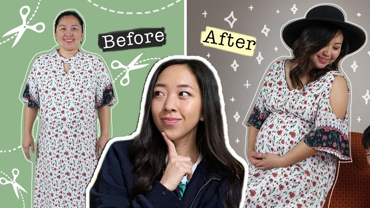 [DIY] Turn An Old Dress Into A Cute Maternity Dress | Sewing with @coolirpa