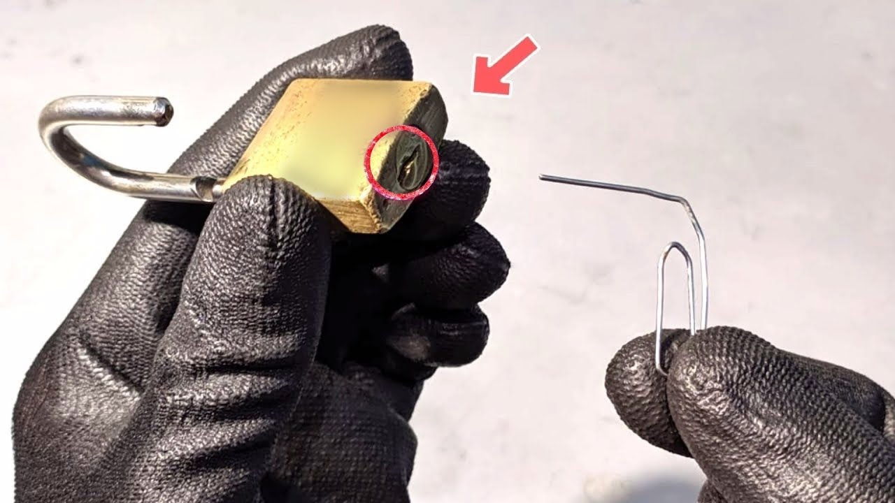 COMO ABRIR UM CADEADO FÁCIL , USANDO CLIPS DIY