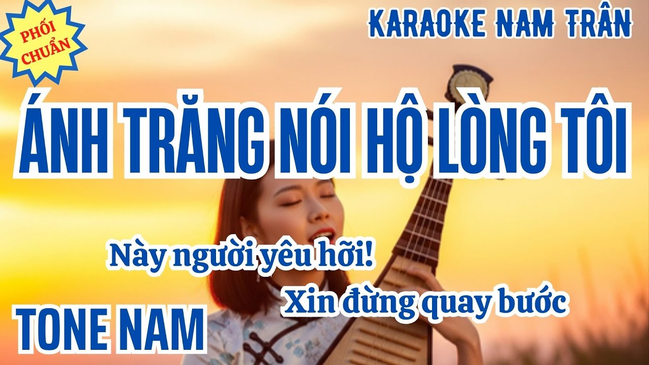 Karaoke Ánh Trăng Nói Hộ Lòng Tôi Tone Nam | Nam Trân