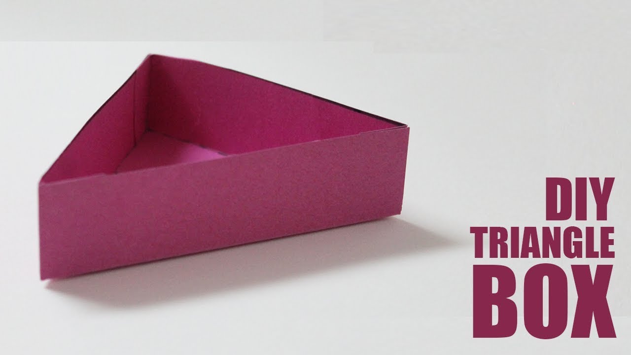How to make a triangle box with paper - DIY Triangle Box