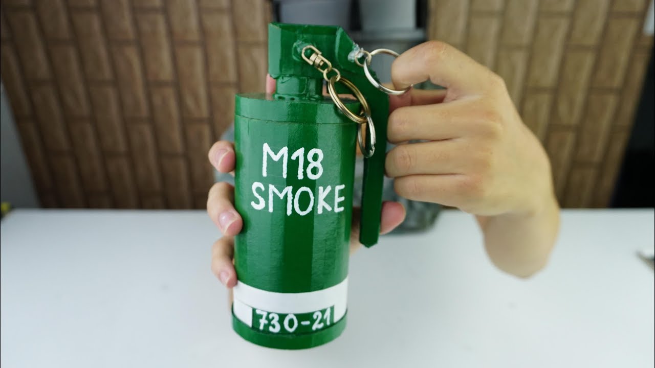 How To Make PUBG Smoke Bomb From Cardboard | DIY By King OF Crafts