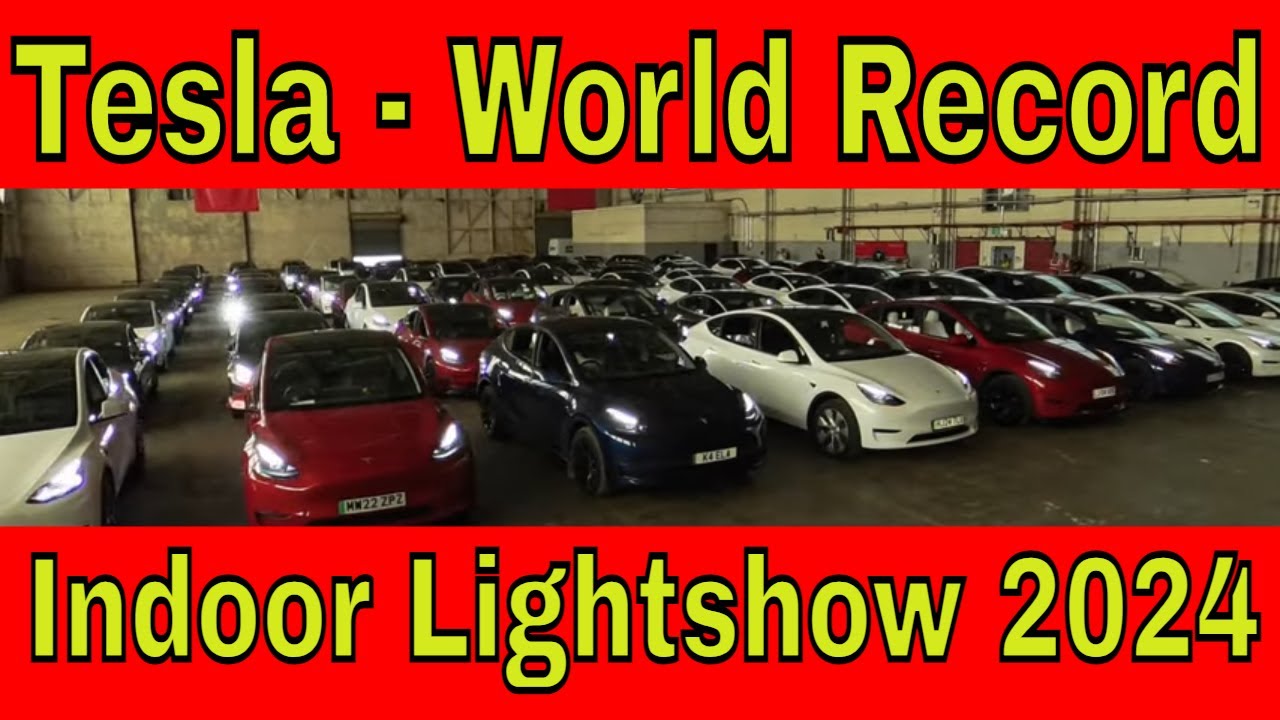 Tesla world record indoor light show