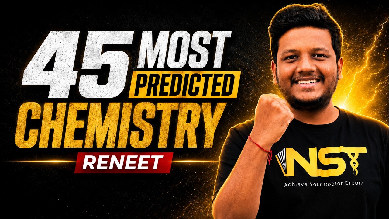 TOP 45 PREDICTED Chemistry🔥 MCQs for RENEET 2026 | Most Expected Questions | NST Dr Sudharshan