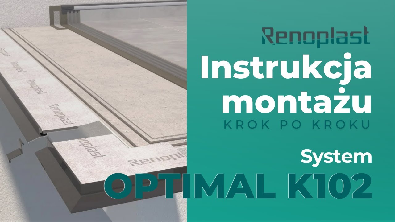 Montaż systemu OPTIMAL K102 | Profil okapowy K102 do tarasów i balkonów