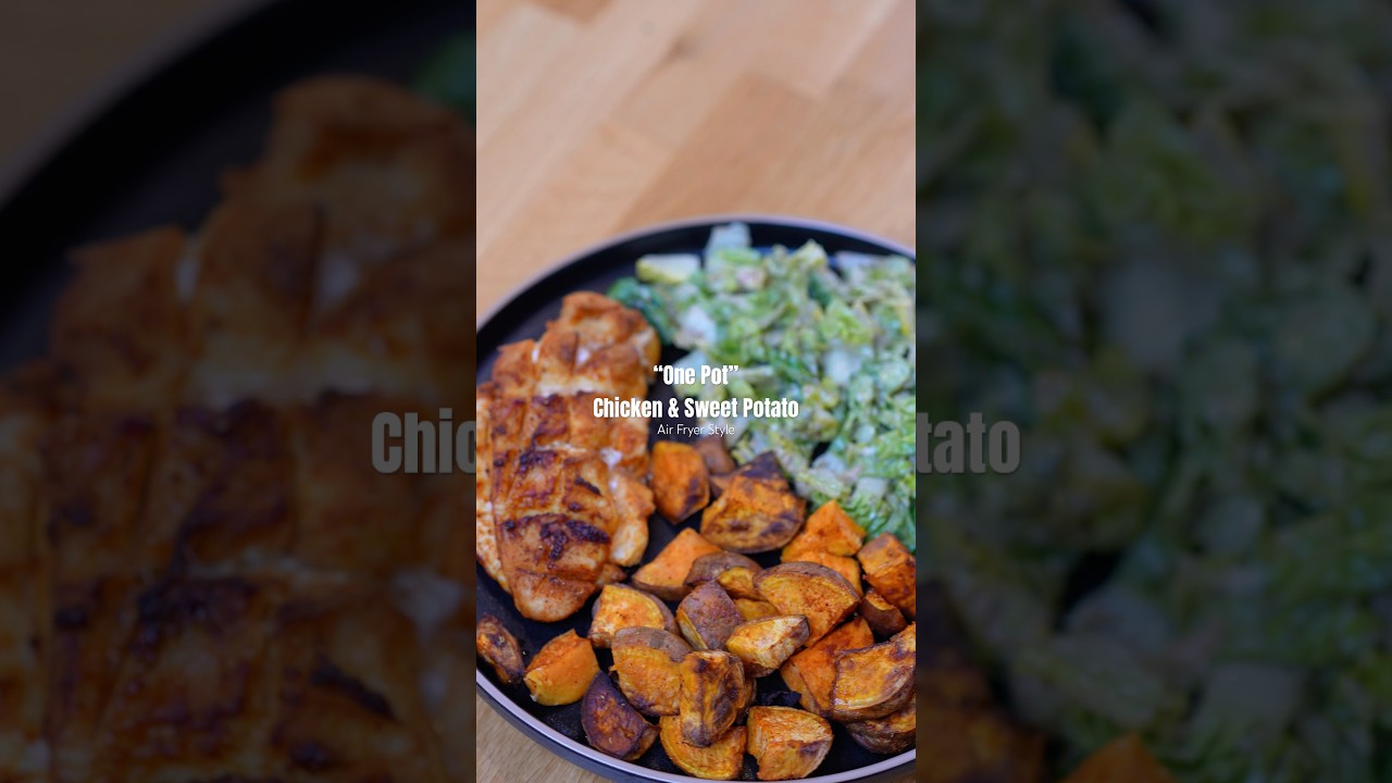 Air Fried Chicken & Sweet potatoes #fitness