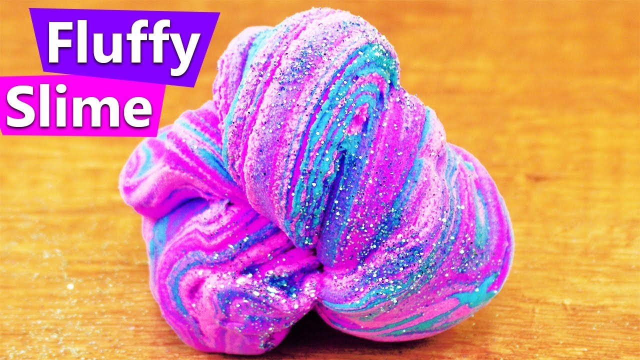 DIY Glitzer Fluffy Slime Flummi | Glitzer Knete selber machen | DIY Idee mit Fluffy Schleim