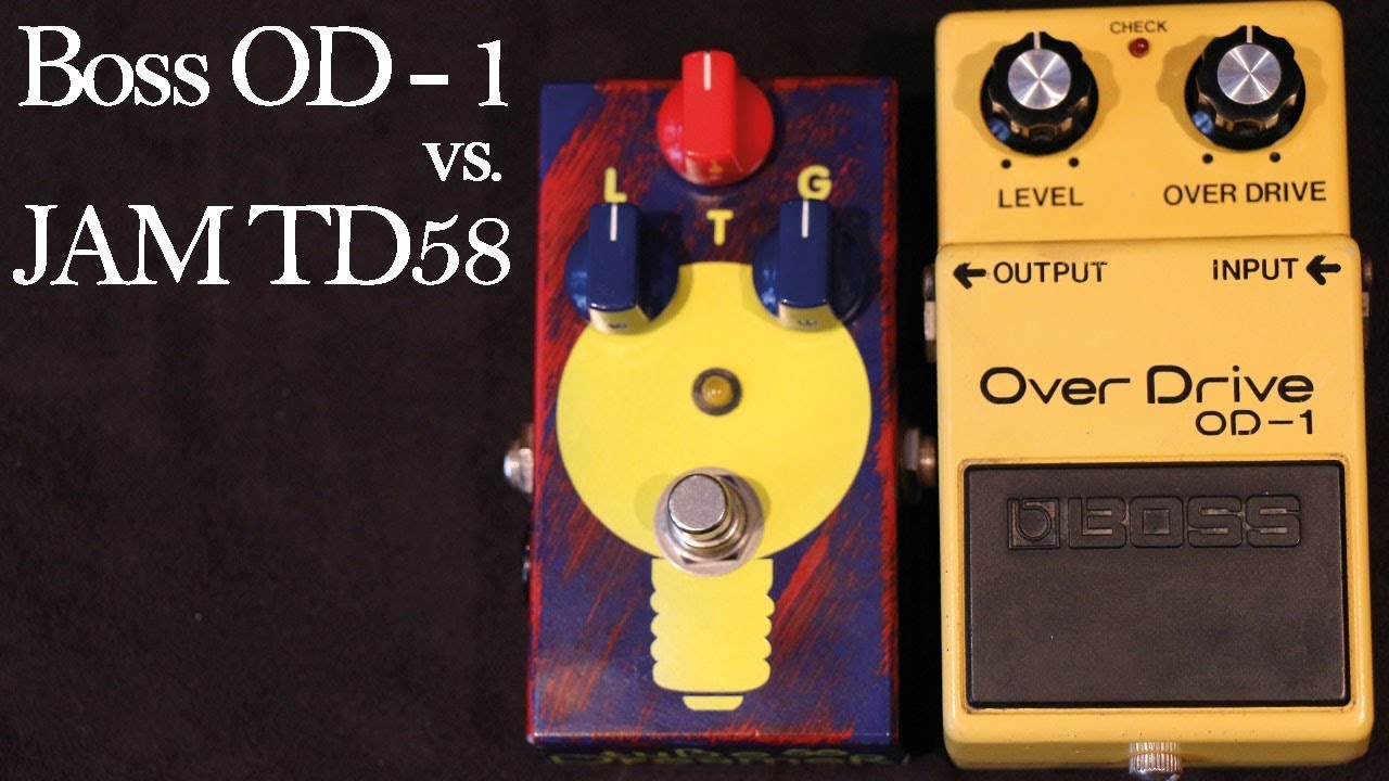 Vintage Boss OD-1 vs. JAM Pedals Tubedreamer 58