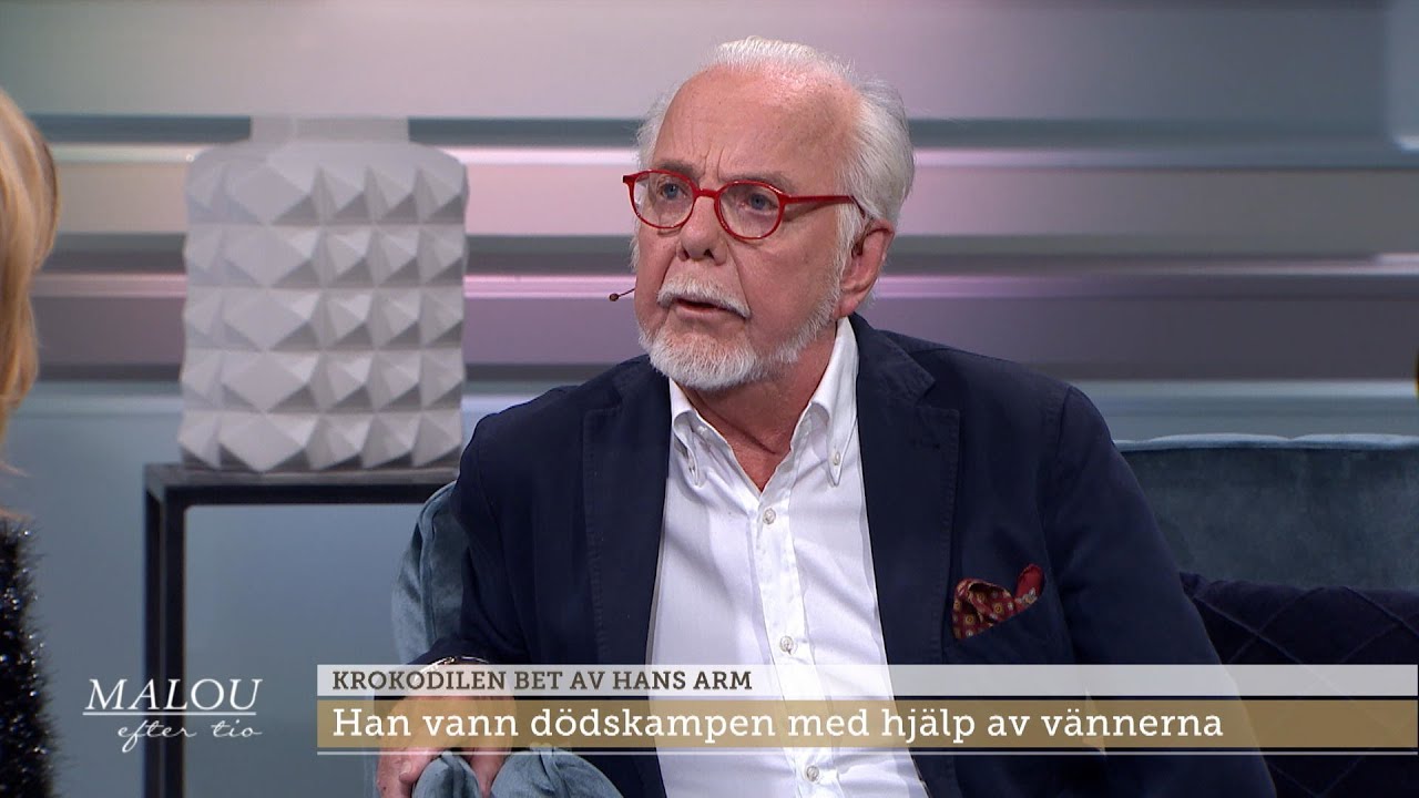 Krokodilen bet av hans arm: ” Jag känner mina fingrar, jag rör på dem nu” - Malou Efter tio (TV4)