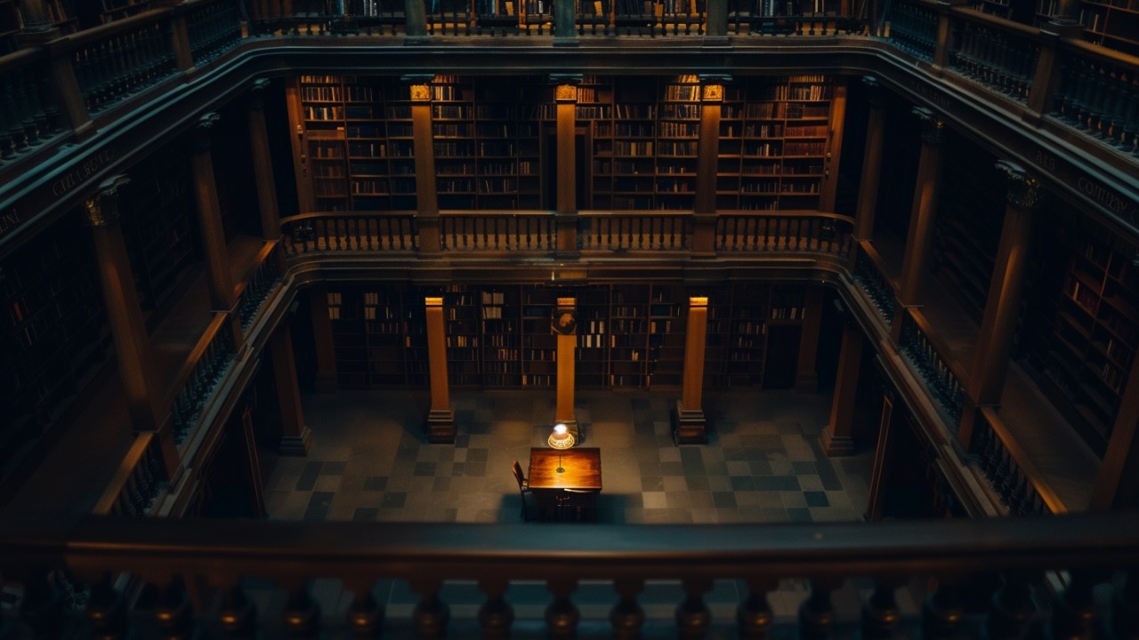 Before the Lights Go Out – Soft Ambient Piano for Late Night Reading & Focus (1Hour) | Night Library