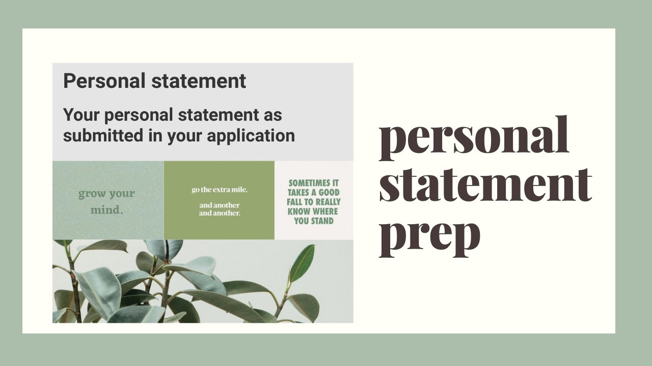 personal statement prep
