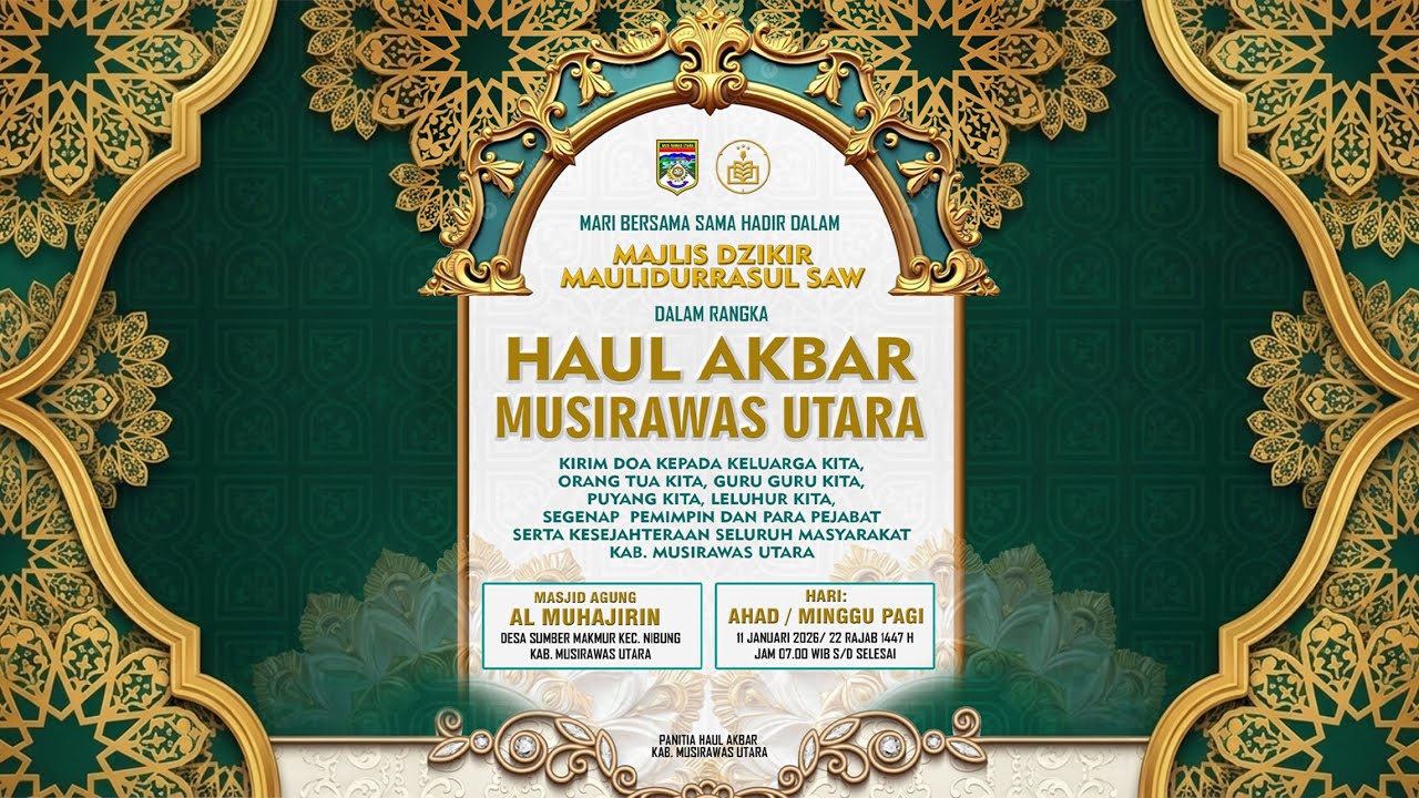 🔴LIVE STREAMING MAJLIS DZIKIR MAULIDURRASUL SAW & HAUL AKBAR KAB. MUSIRAWAS UTARA, SUMATERA SELATAN.