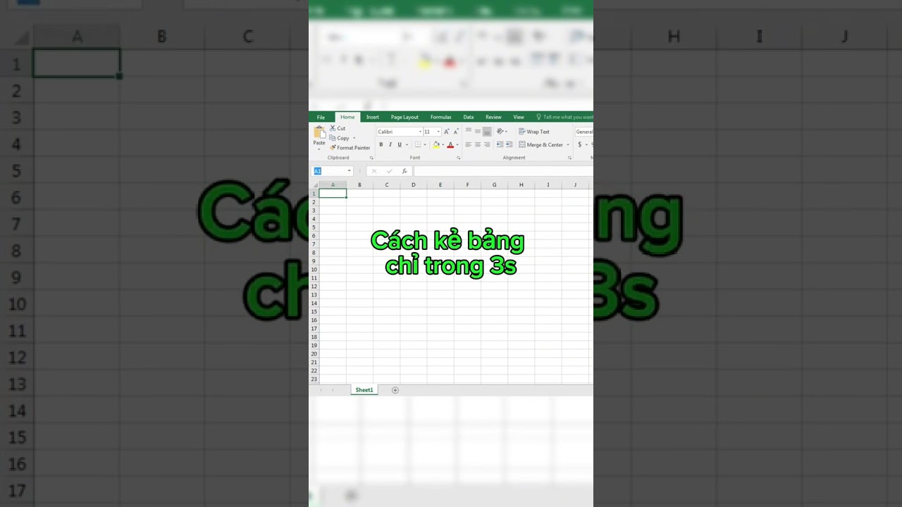 C&aacute;ch kẻ bảng nhanh trong Excel  #excel #reels #exceltips #exceltricks #daotaotinhoc #vnetmedia