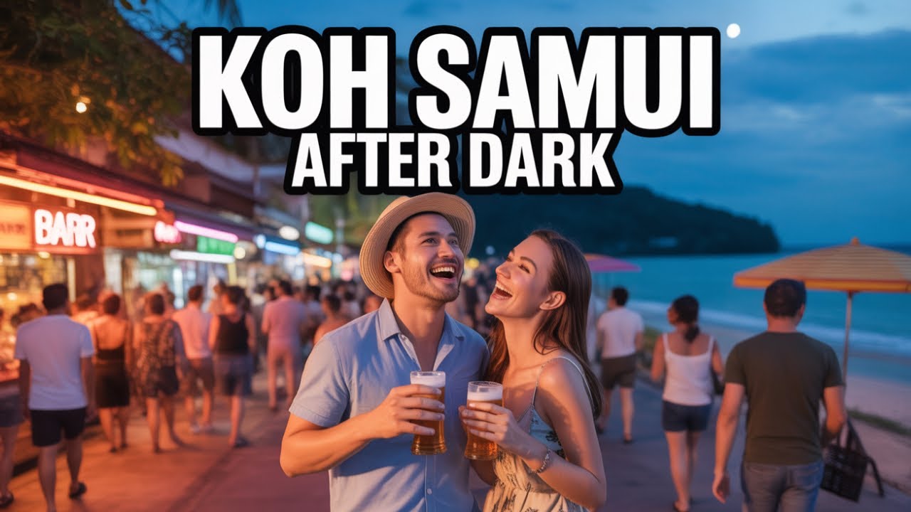 Koh Samui Thailand Bophut Beach Nightlife Walking Tour 2025