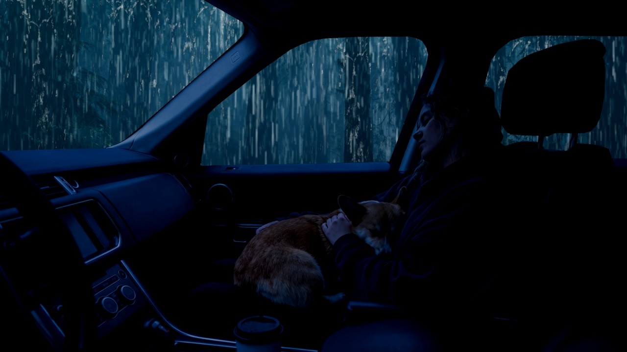 Car Rain Sounds for Studying Focus Calm Night Ambience Deep Study Time