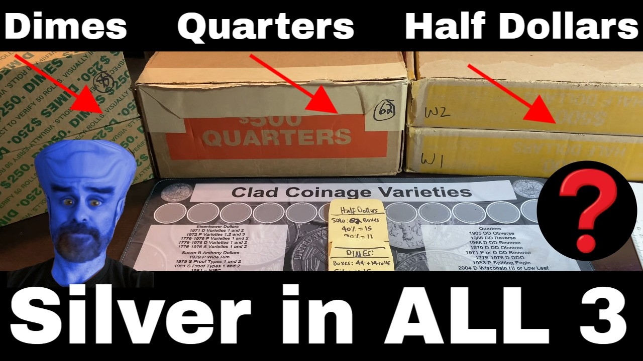 Can We Find Silver in all THESE Coins? | Dimes, Quarters and Half Dollars