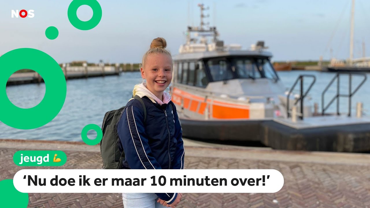 Kinderen op Vlieland blij met nieuwe boot: veel sneller op school