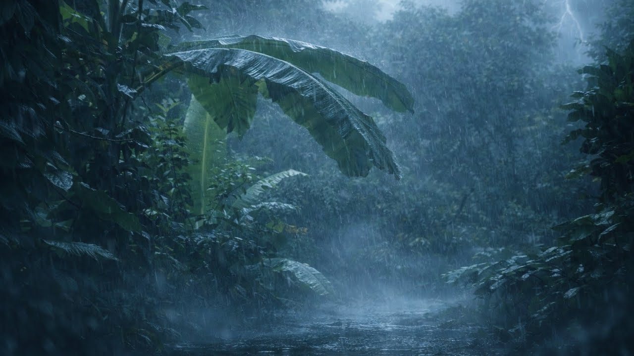 Can’t Sleep😬? Try This Heavy Rain Sound for Deep Sleep & Relaxation 🙂‍↔️(1 Hours)