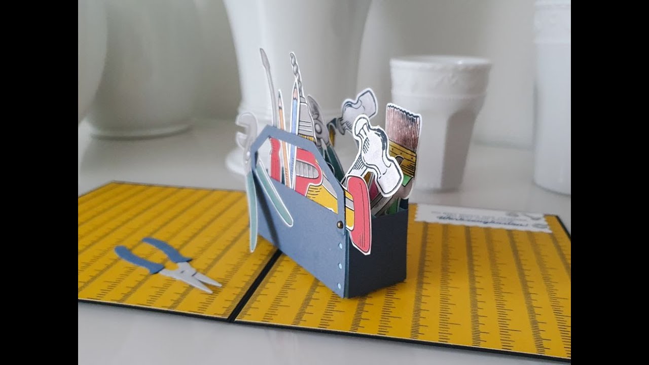 Pop-Up-Karte Werkzeugkasten, Wow-Effekt,  Stampin Up, Wunderbares Werkzeug