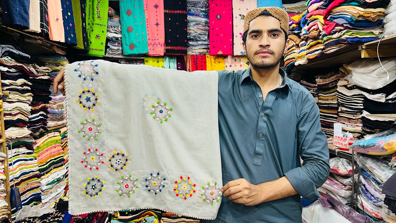 Hand embroidery chadar #quetta 