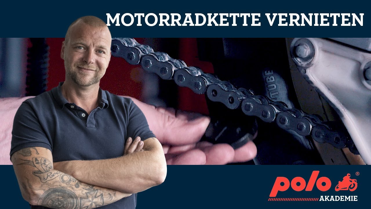 Motorradkette vernieten mit dem Kettenvernieter