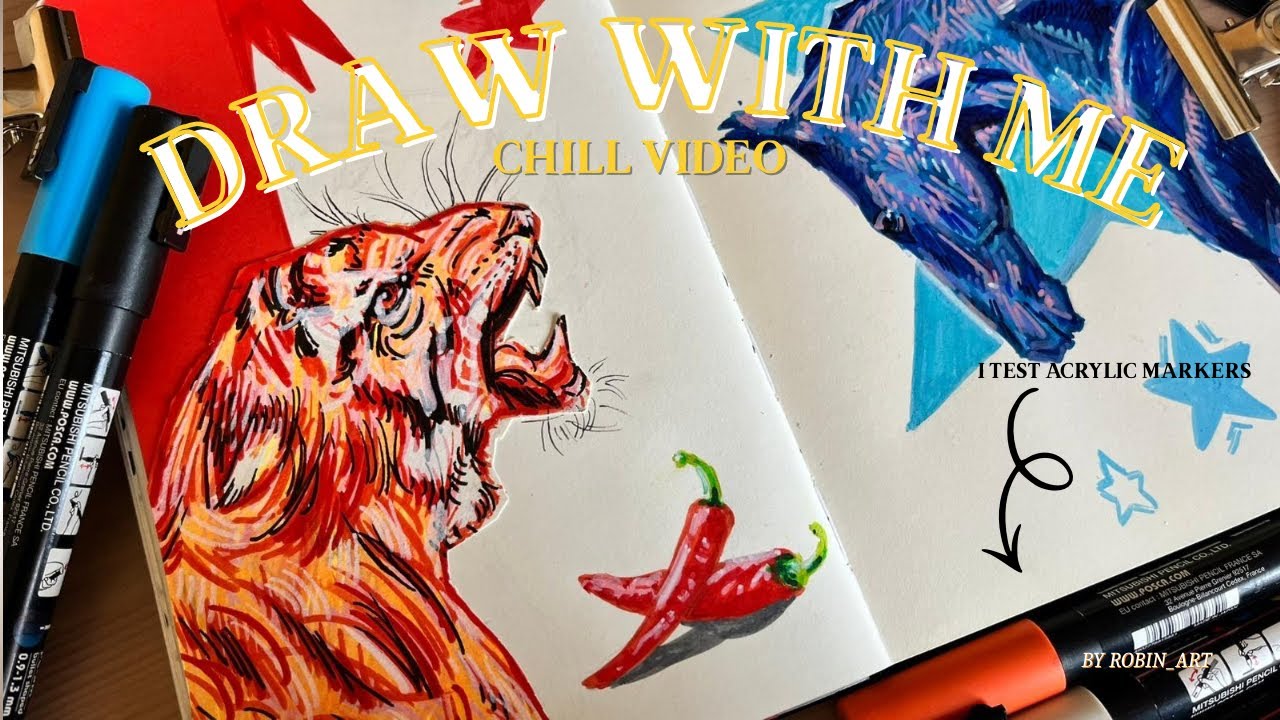 a quiet sketchbook day ✏️ | dessin chill (ma première video) 