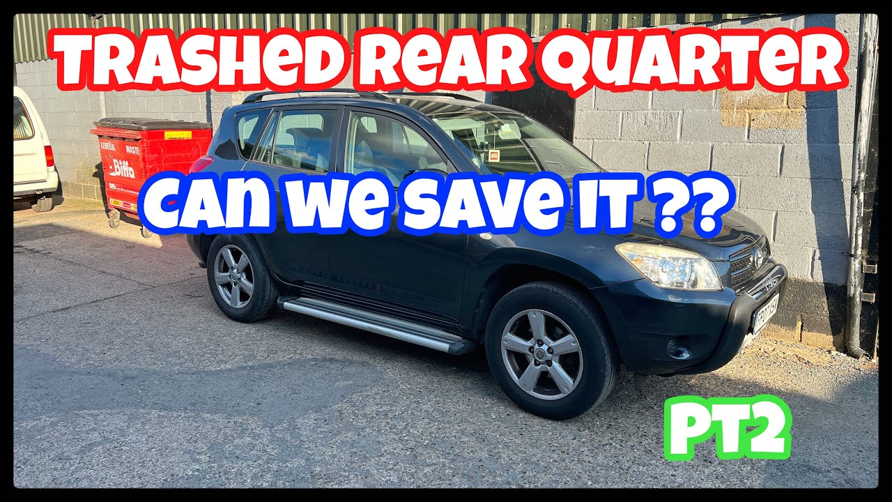 Toyota rav 4 trashed rear quarter can we save it?? Pt2