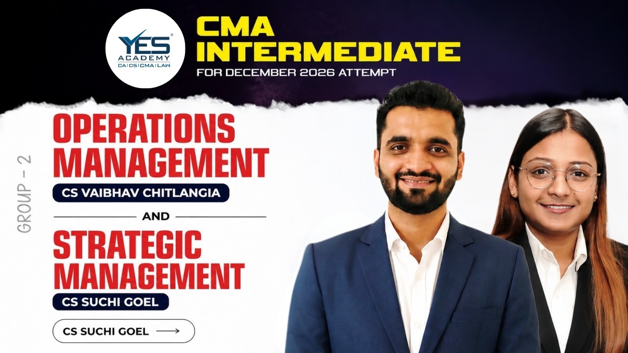 CMA Inter Classes Dec 26/June 27 Attempt | Operations Management Demo 2 | CS Vaibhav Chitlangia