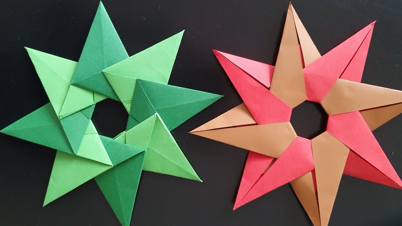 Etoile en origami facile pour illuminer les fêtes de Noël