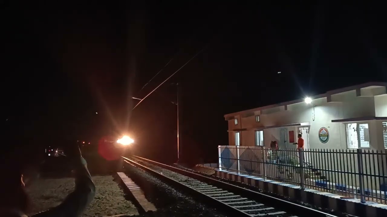 Chirala to Bapatla train trail run 146kmph Night time.