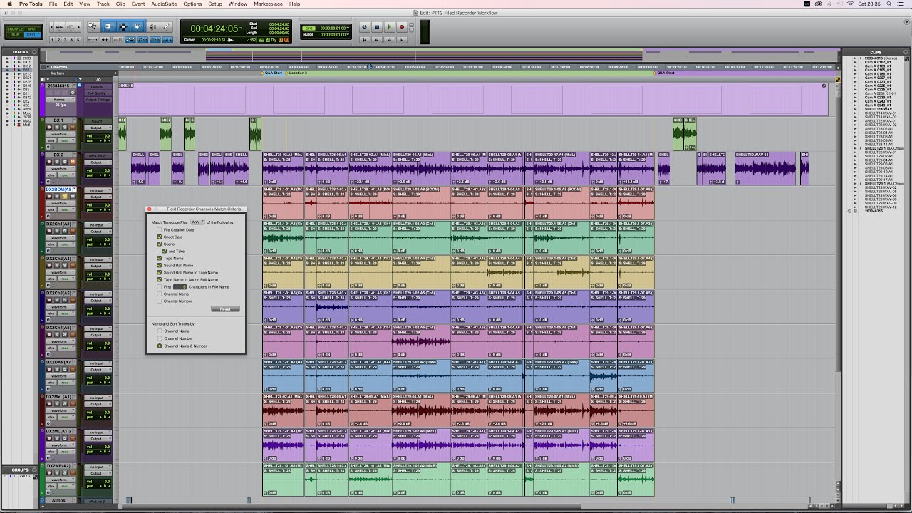 Pro Tools HD Field Recorder Workflow