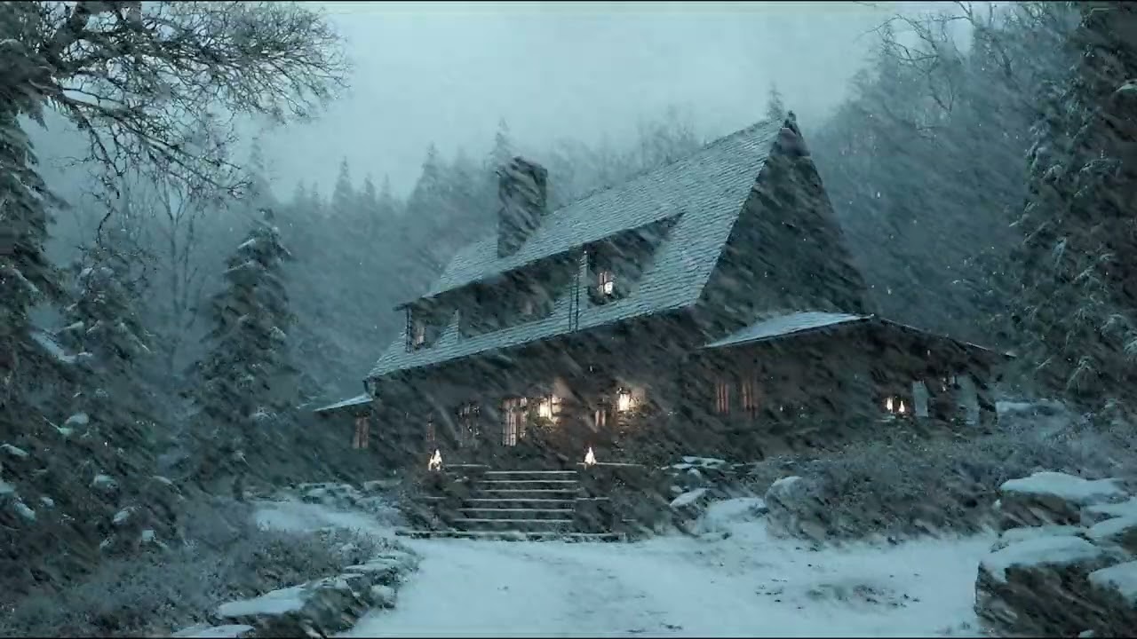 WINTER'S BLIZZARD & WIND SOUND FOR SLEEPING 🎄 | CHRISTMAS SNOWSTORM AMBIENCE & HOWLING WIND ASMR !!!